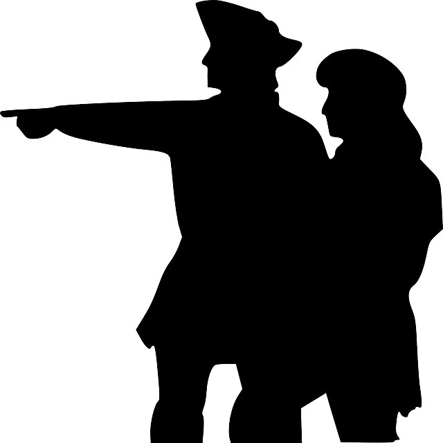 pointing clipart silhouette