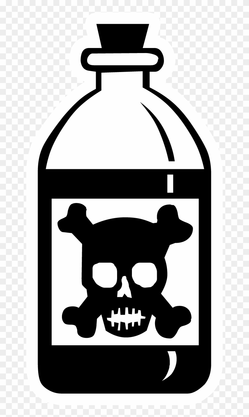 poison clipart black and white
