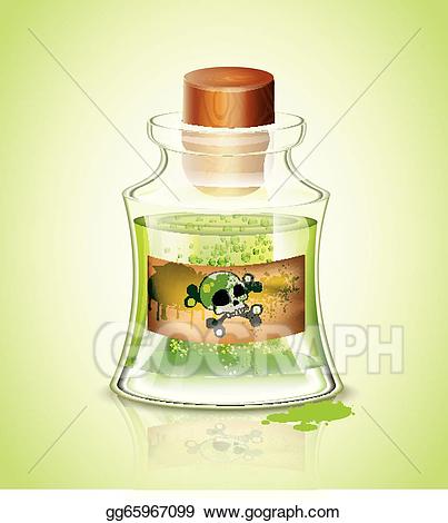 Poison clipart jar. Vector illustration of eps