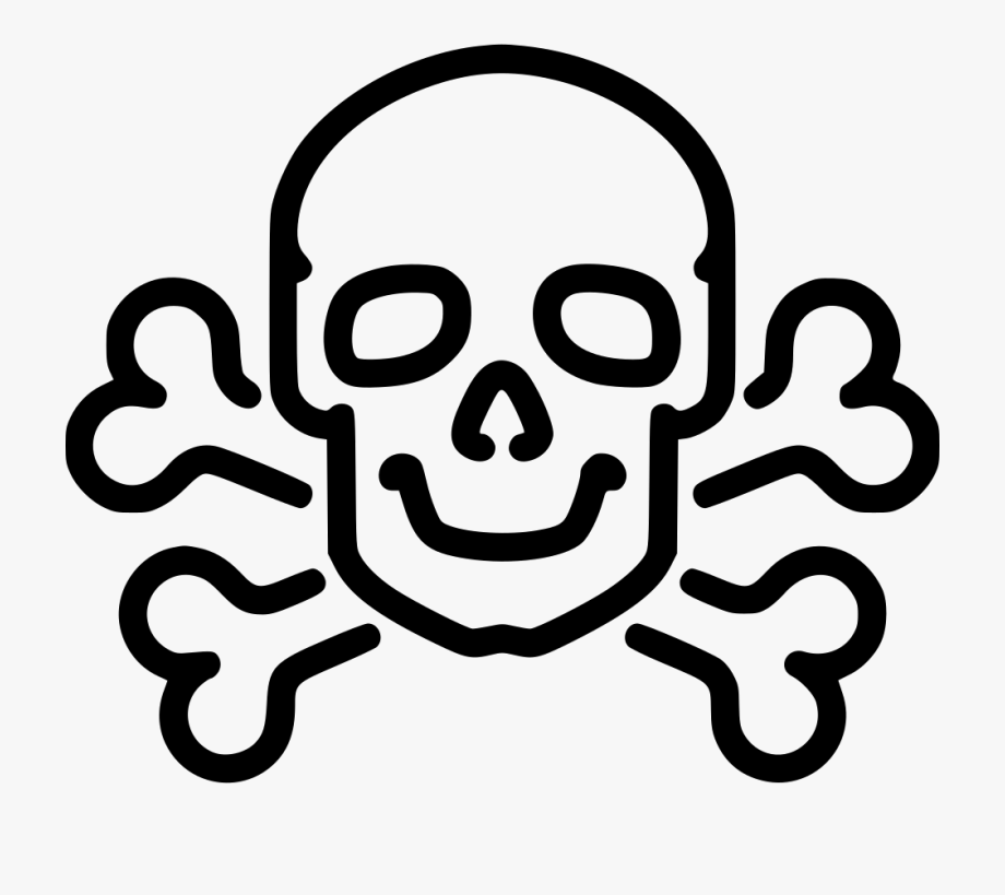 Bone and bones easy. Poison clipart skull head
