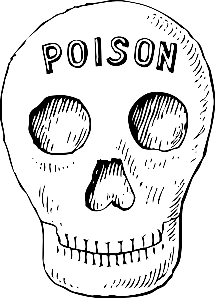poison clipart small skull