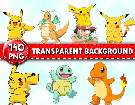 Png files pikachu characters. Pokemon clipart individual