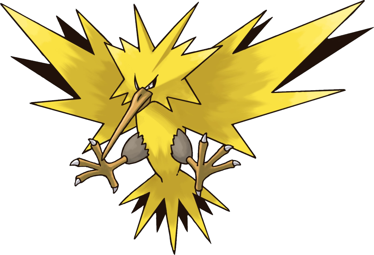 Pokemon clipart moltres. The legendary zapdos officially