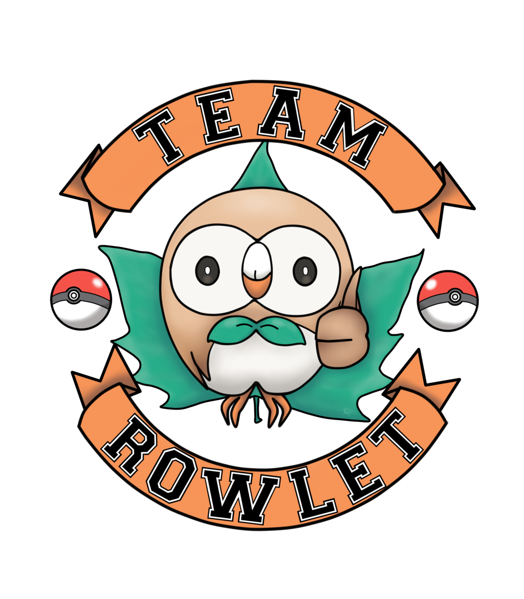 Pokemon clipart rowlet. Team by nervousbrandon on