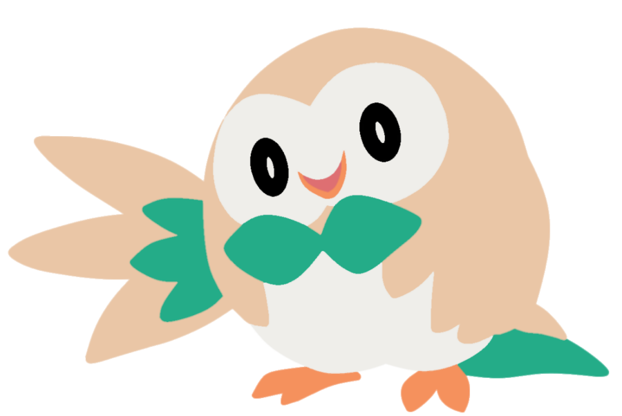  minimalistic by katacaz. Pokemon clipart rowlet