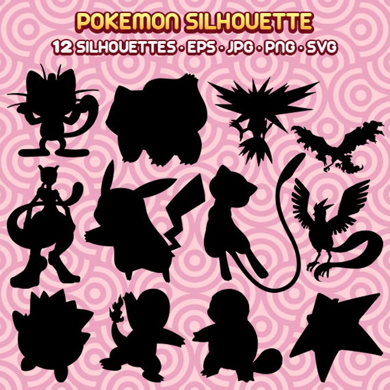 Download Pokemon clipart silhouette, Pokemon silhouette Transparent ...
