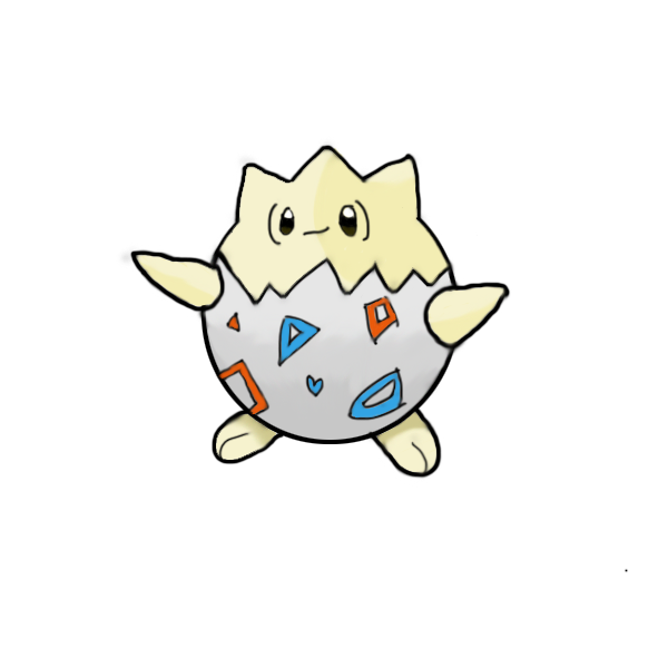 Drawing by i on. Pokemon clipart togepi