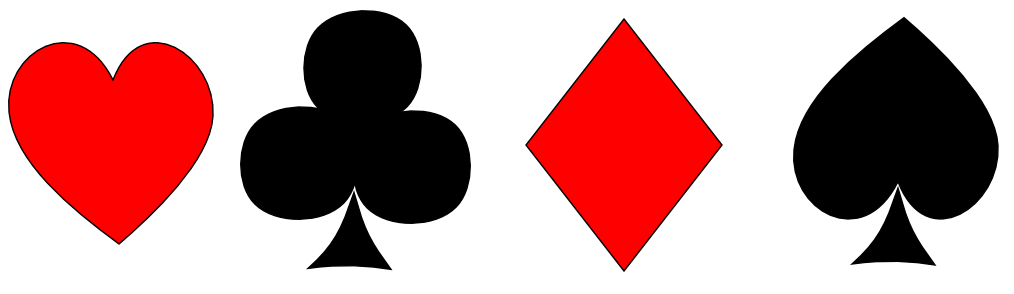 Poker clipart card symbol. Deck of symbols free