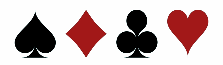 Bridge playing cards symbols. Poker clipart card symbol