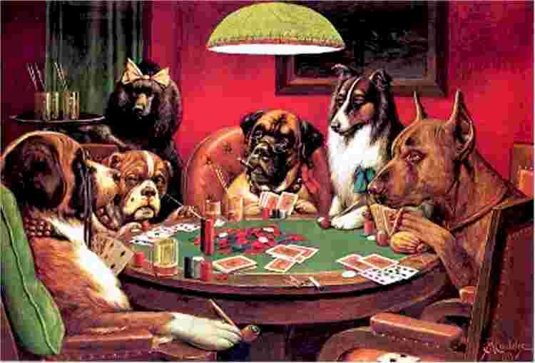poker clipart dogs playing poker