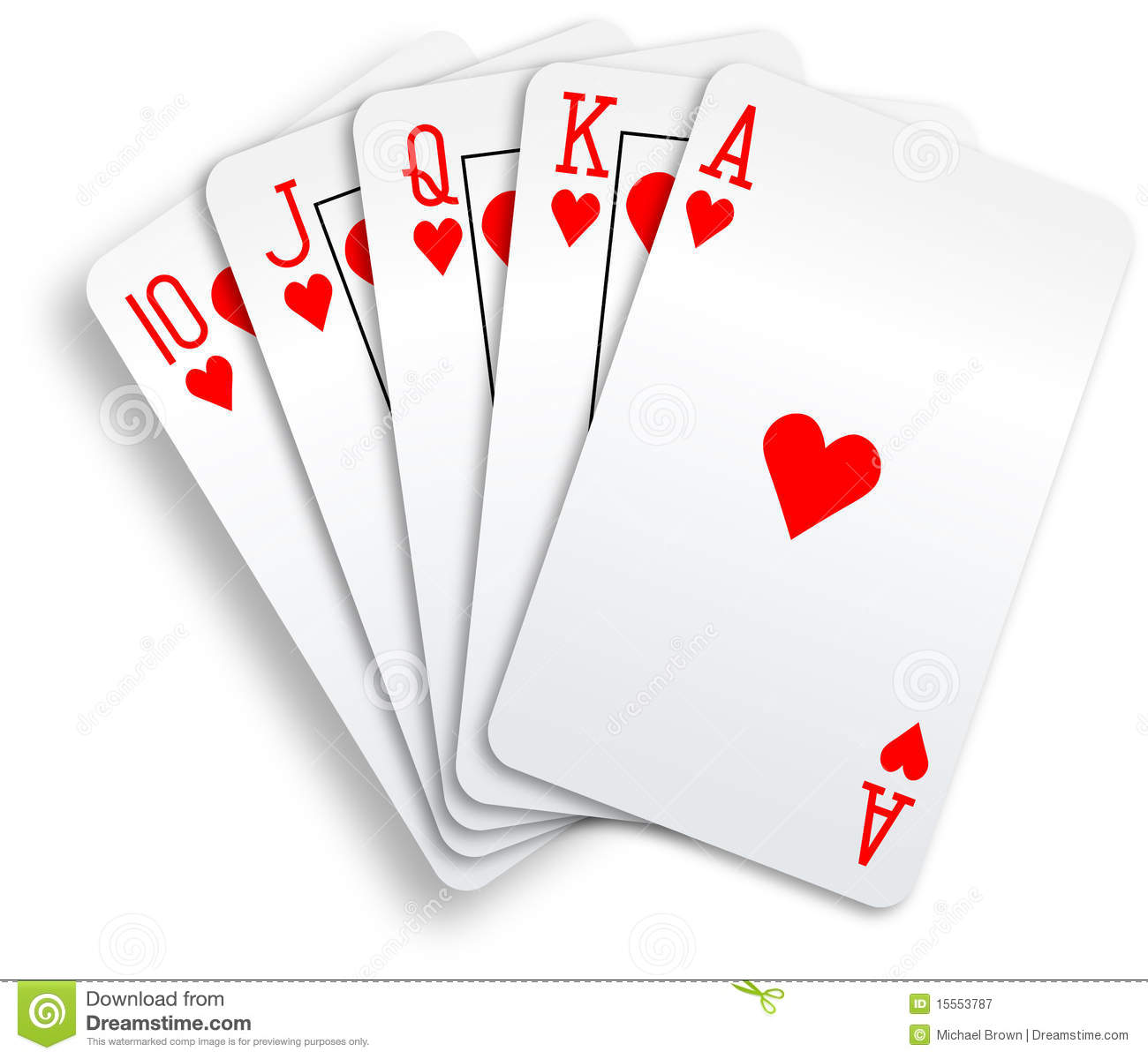 poker clipart royal flush