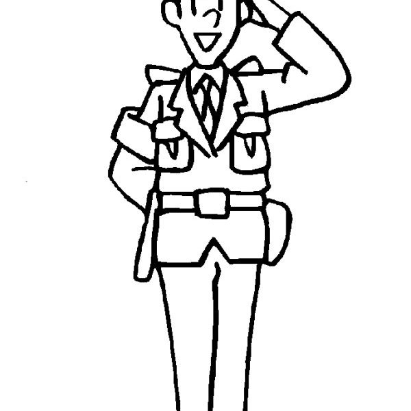 Policeman clipart black and white. Free pictures of a