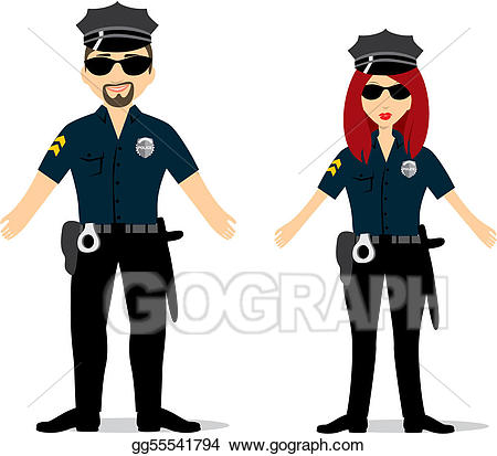 police clipart couple
