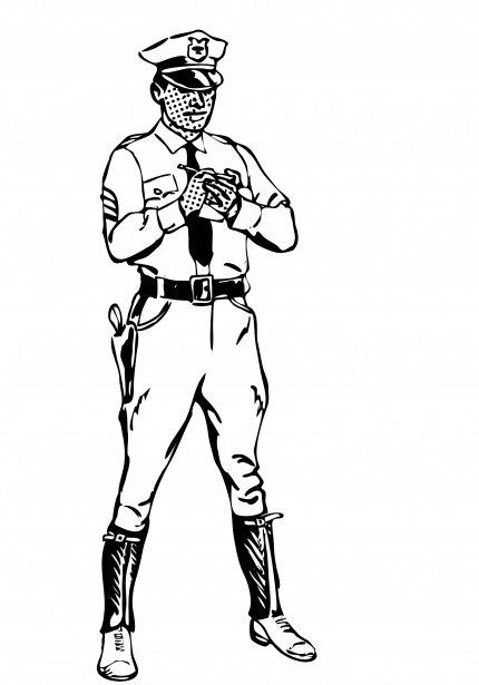 police clipart outline
