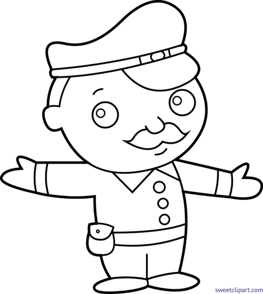 All clip art archives. Policeman clipart black and white