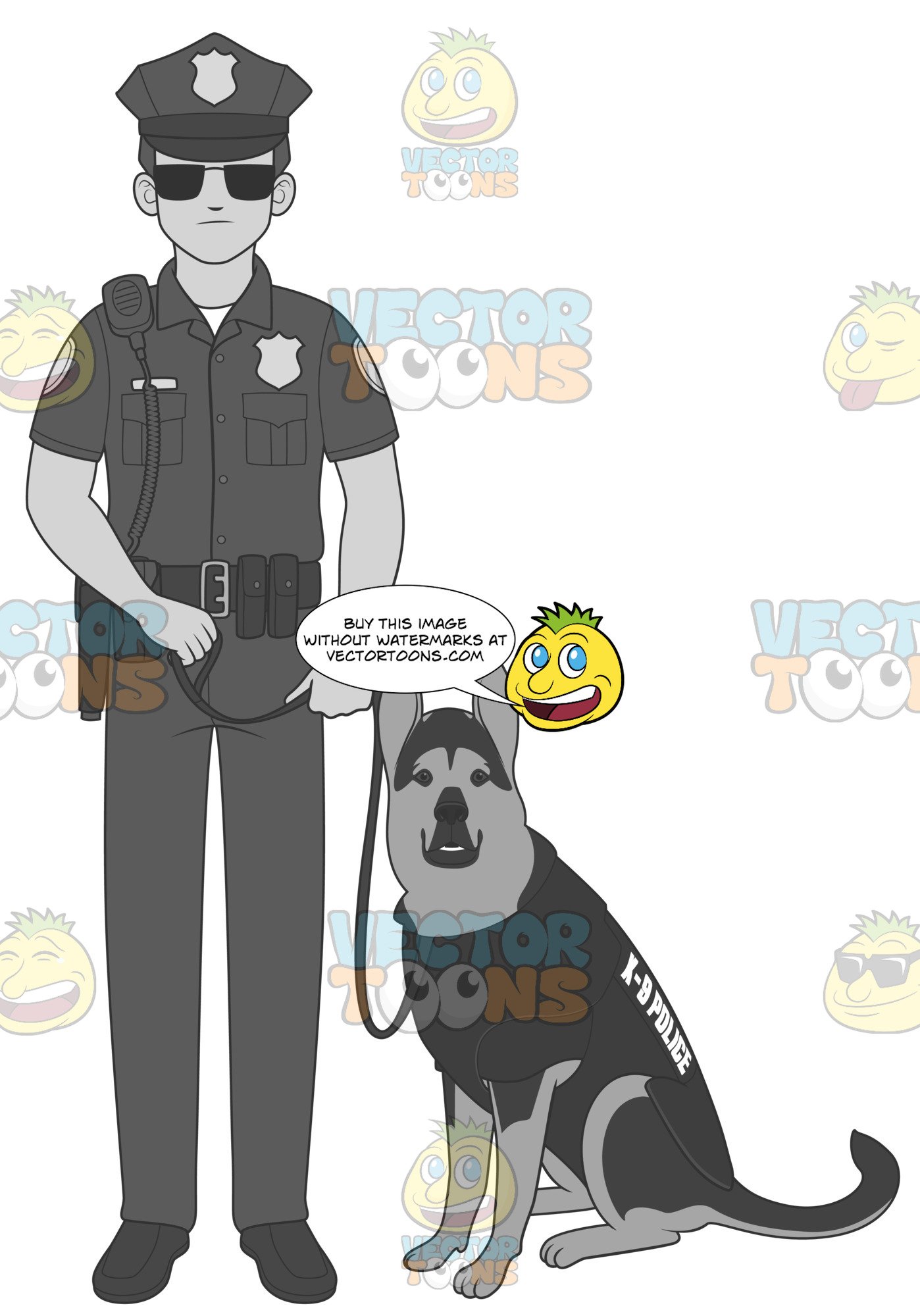 policeman clipart dog