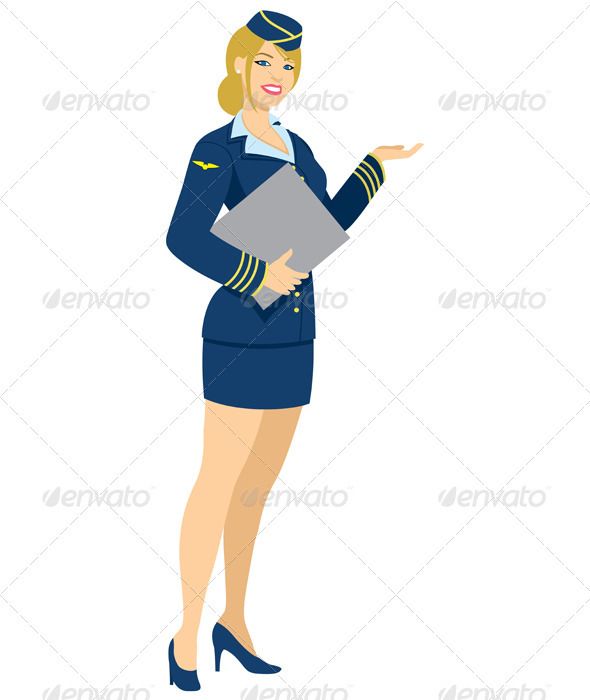 policeman clipart flight attendant