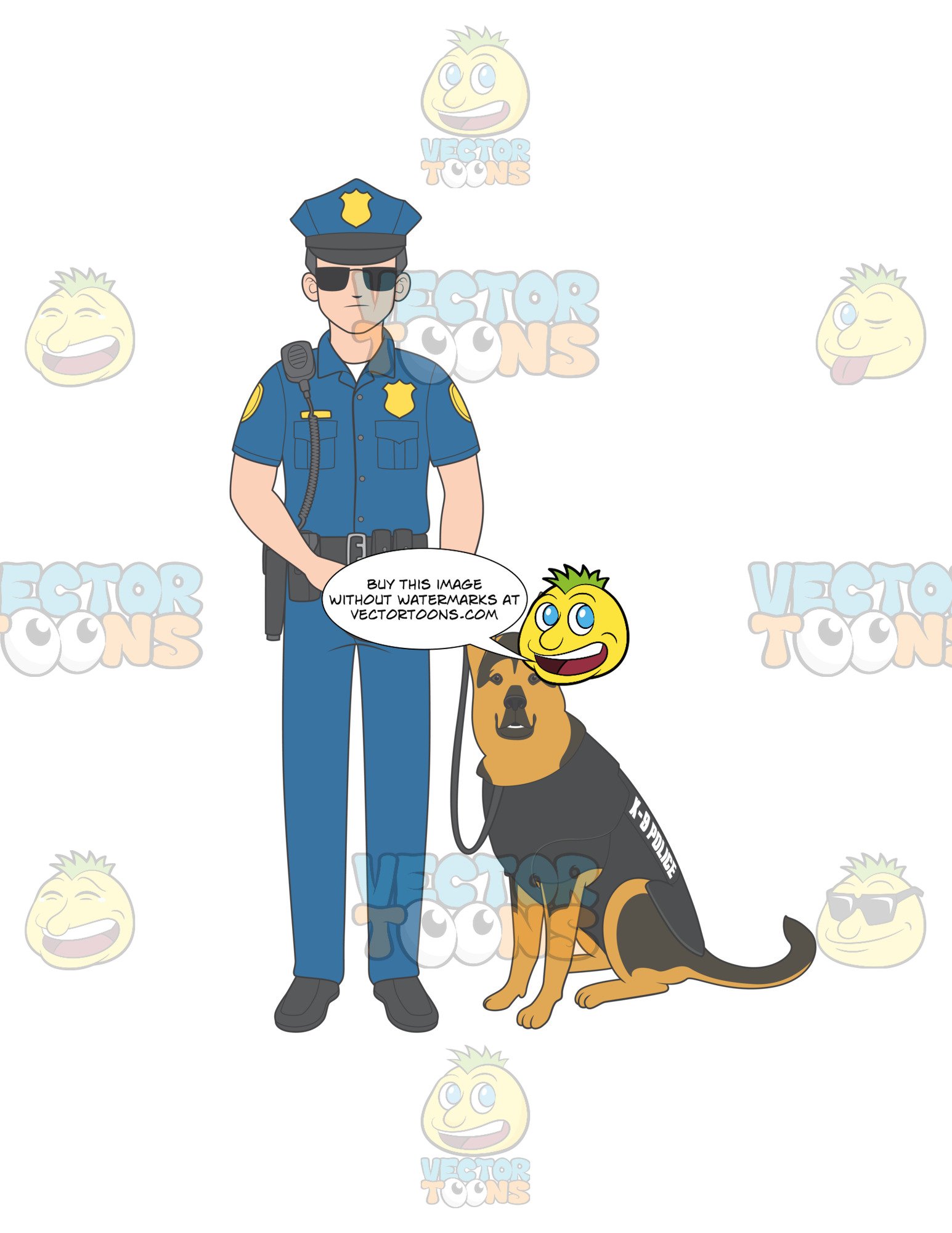 policeman clipart k9 dog