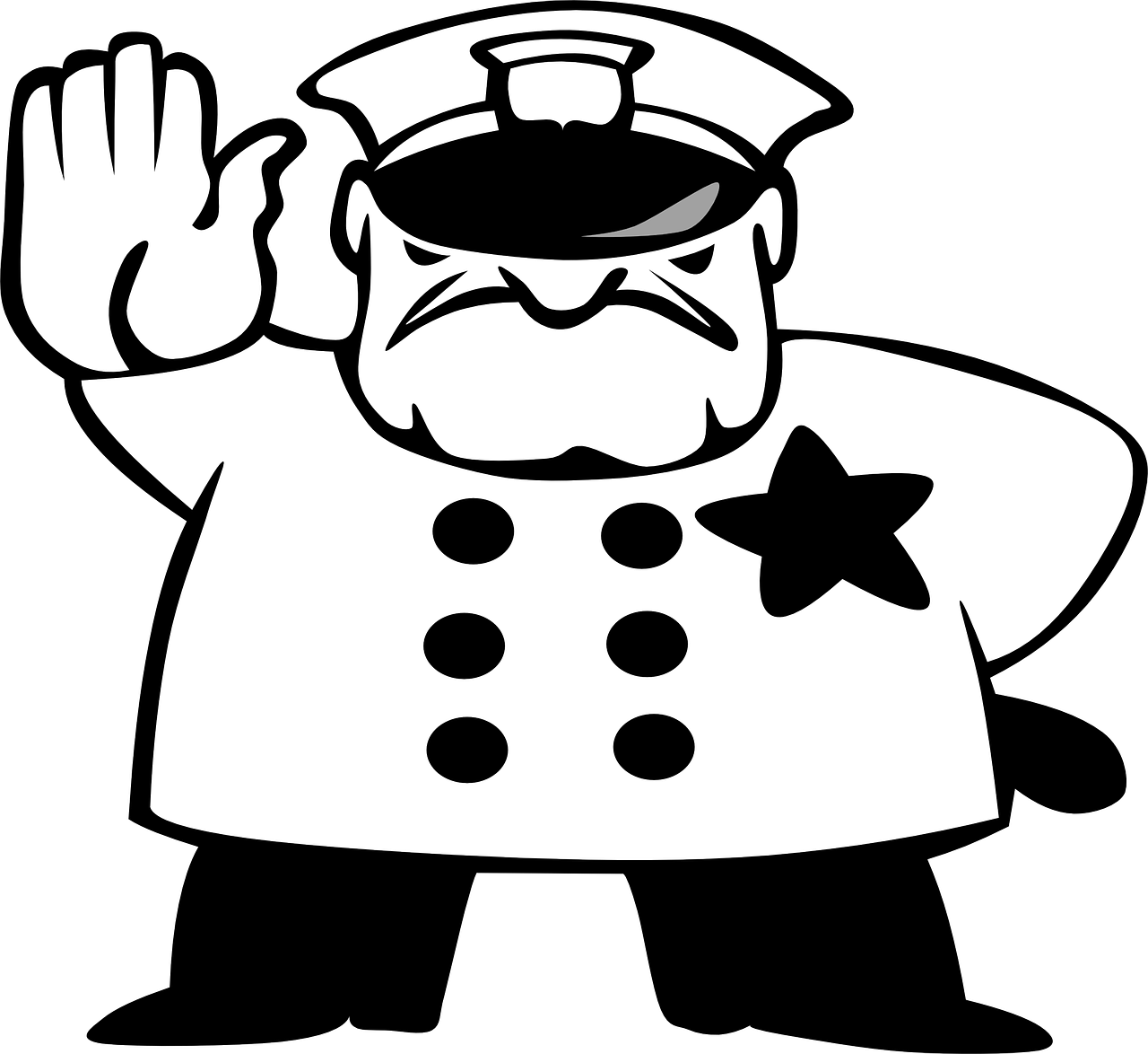 Policeman clipart police stop. Cop cartoon california weed