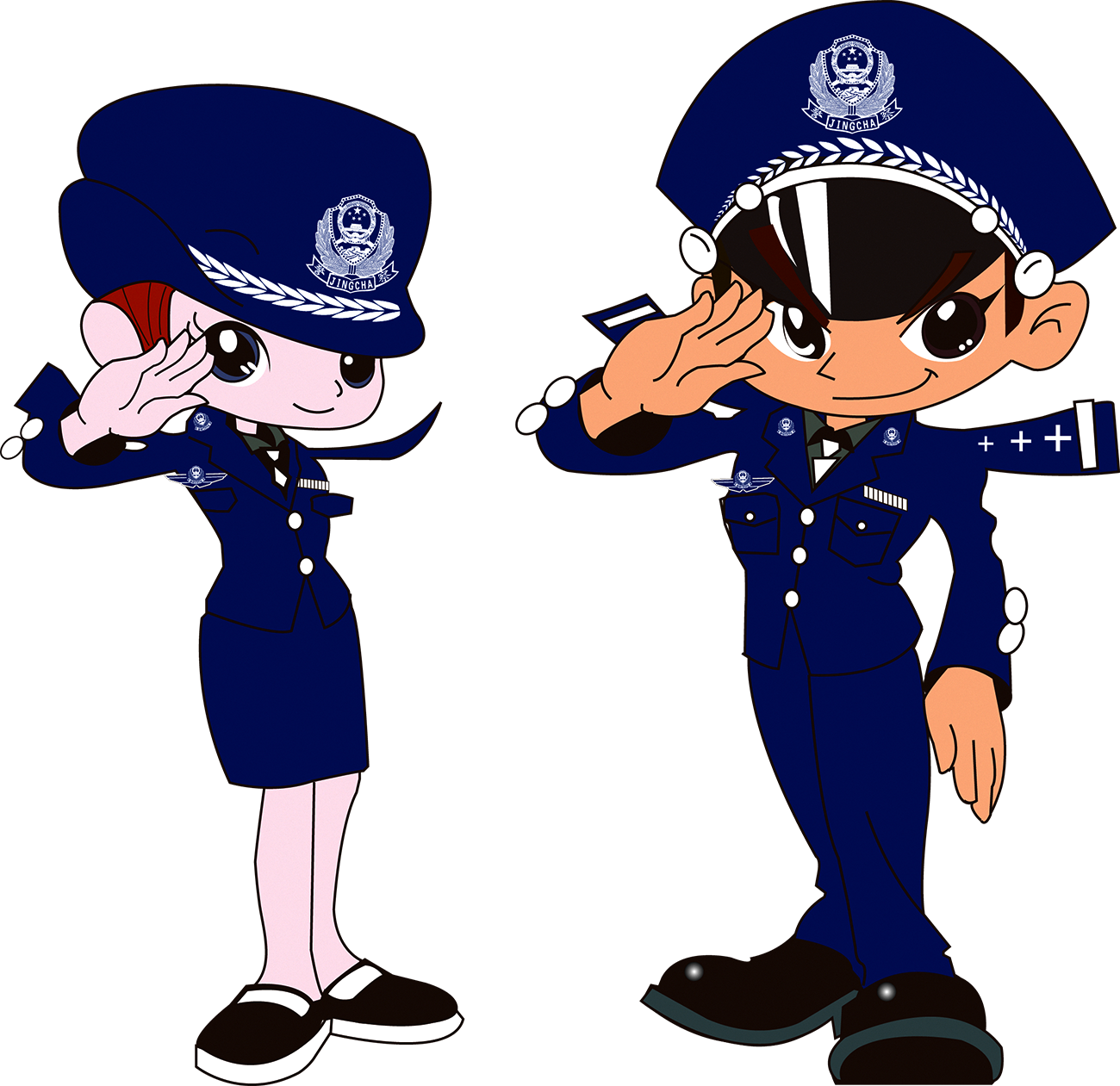 policeman clipart salute