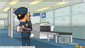 Policeman clipart ticket checker. A female police officer