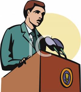 Politician clipart conference speaker. Speaking at a press