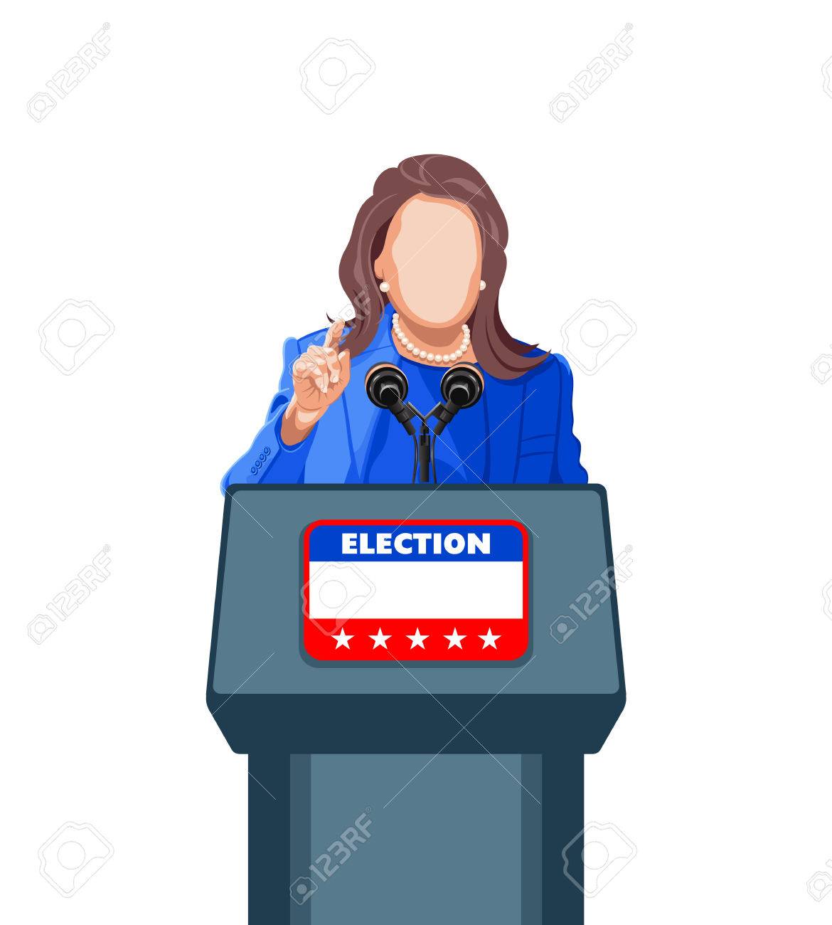 Female cliparts making the. Politician clipart lady