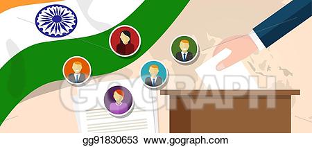 Politics clipart election india. Vector art democracy political