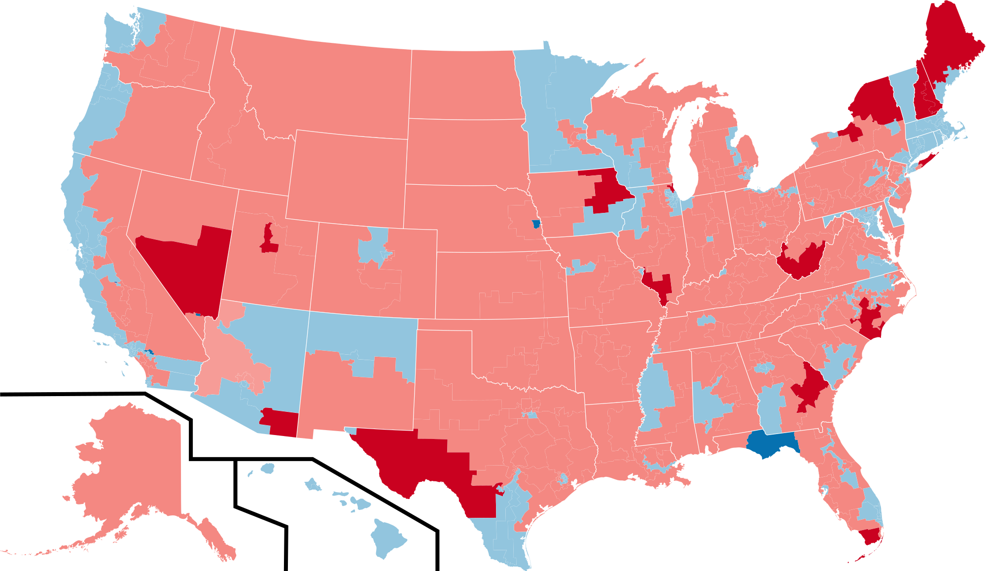 Us election results map. Politics clipart gerrymandering