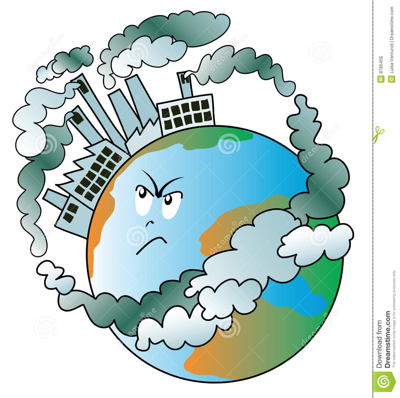 pollution clipart polluted place