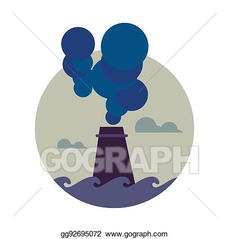 Stock illustration air banner. Pollution clipart smoke stacks