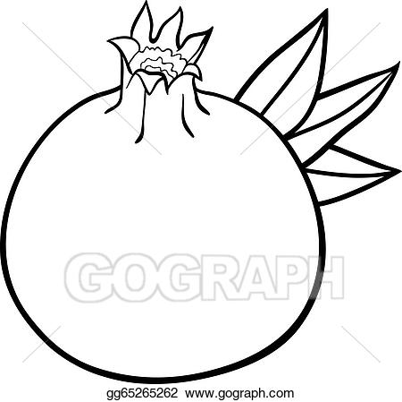 pomegranate clipart coloring