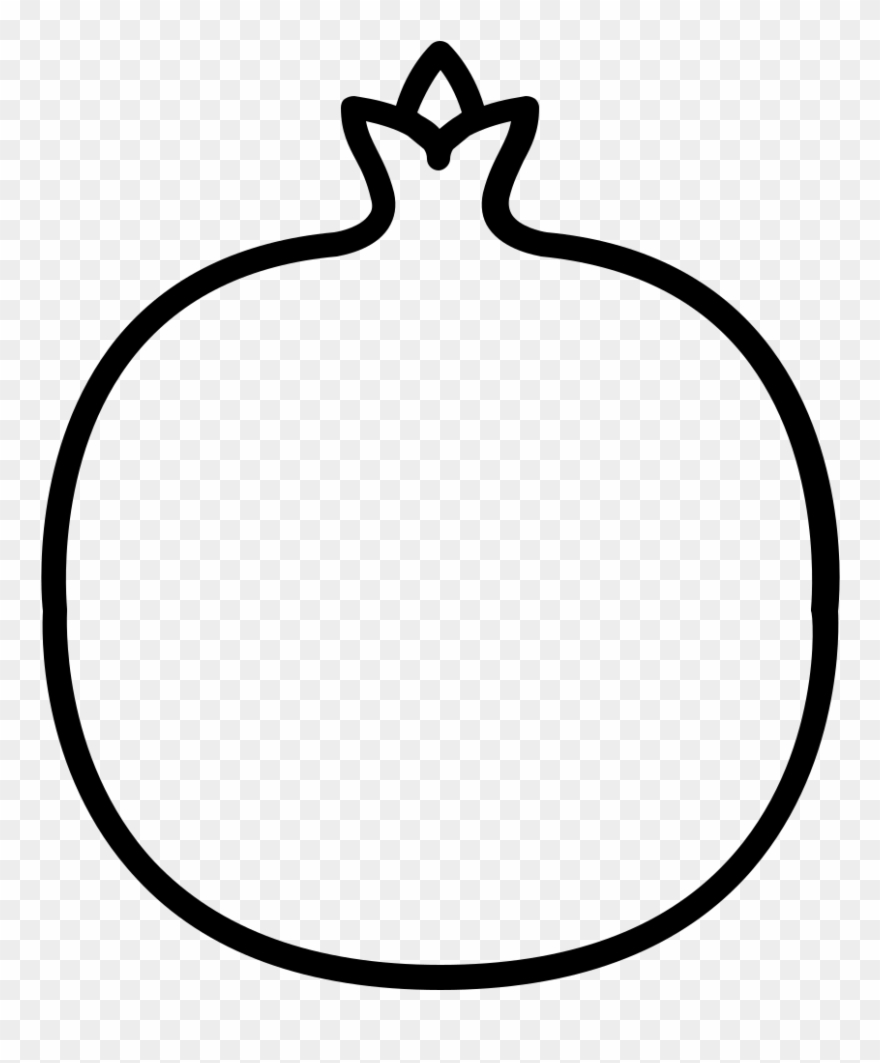 pomegranate clipart coloring page