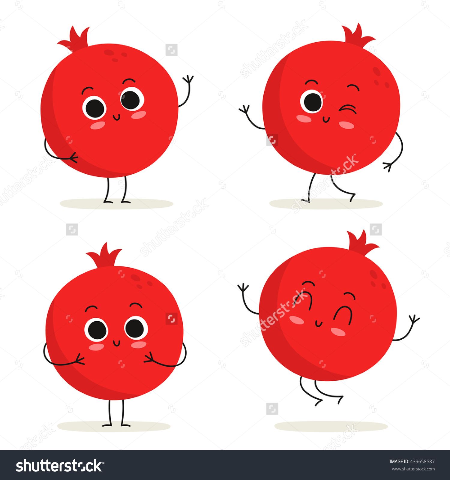 pomegranate clipart cute