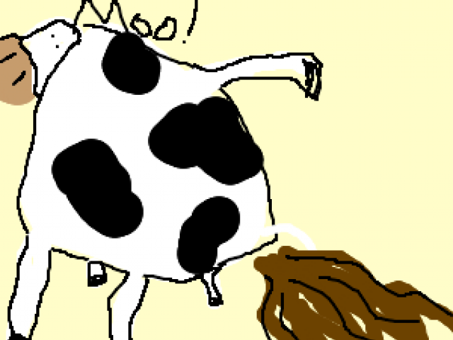 poop clipart cow