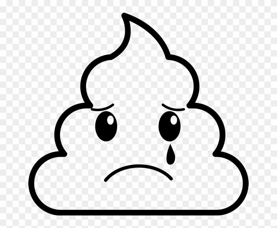 Poop clipart drawing. Clip emoji black and