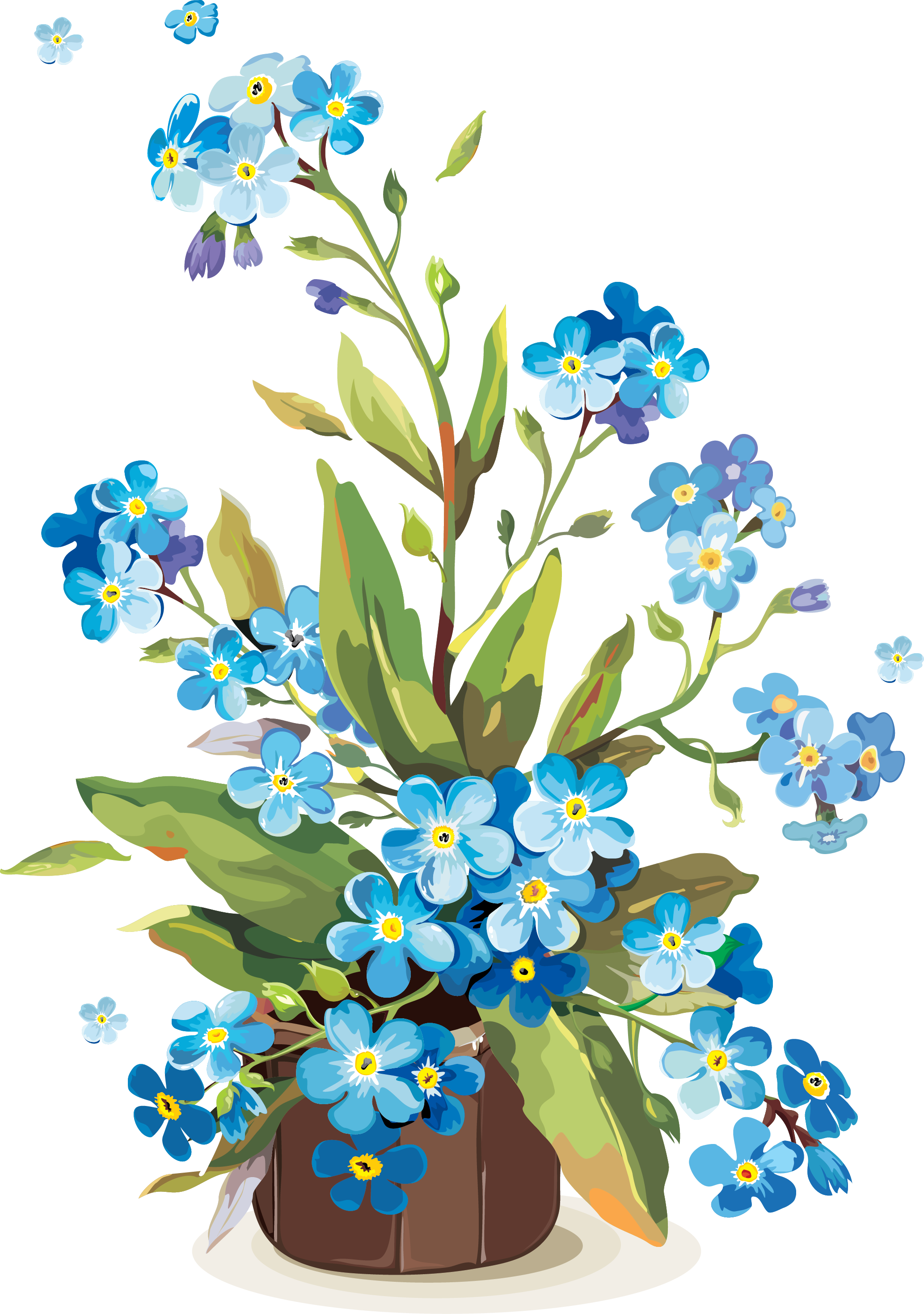 purple clipart forget me not