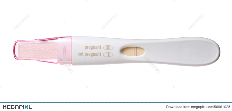 Isolated on white stock. Pregnancy clipart positive pregnancy test