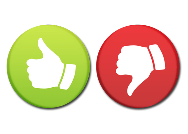 Positive clipart pro con. Pros and cons icon