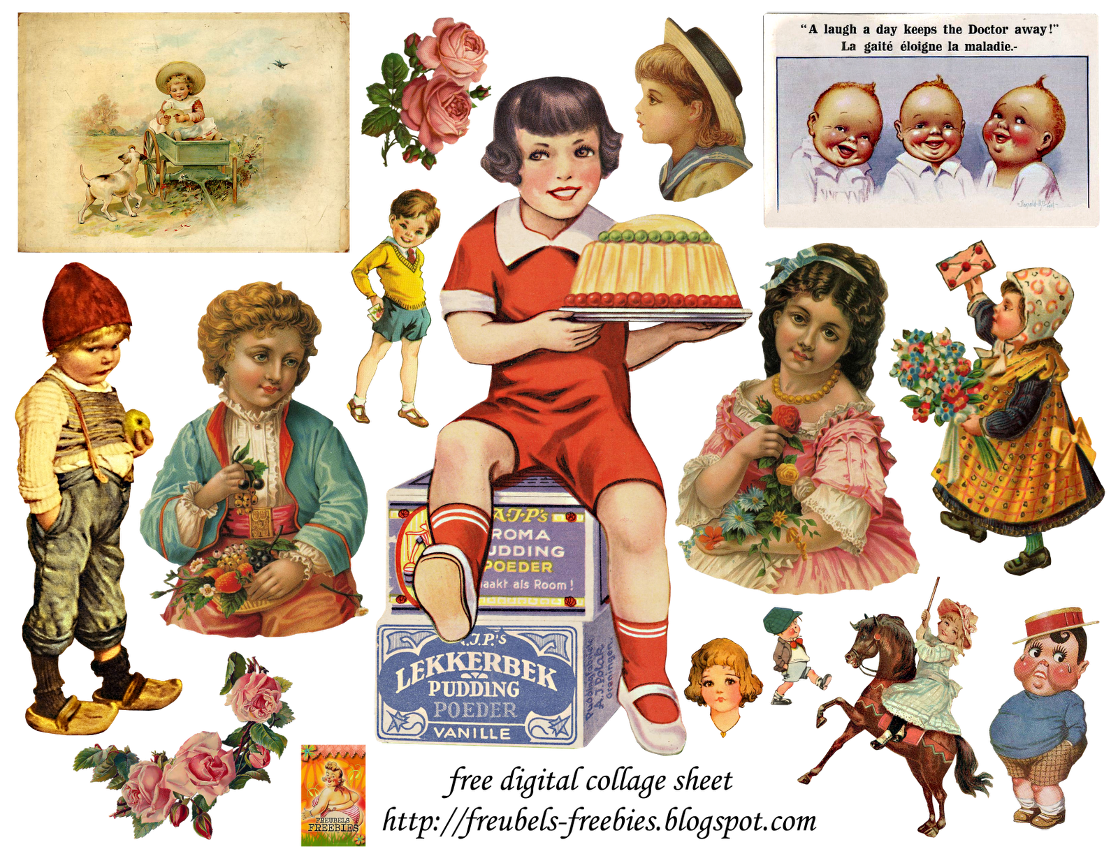 postcard clipart collage