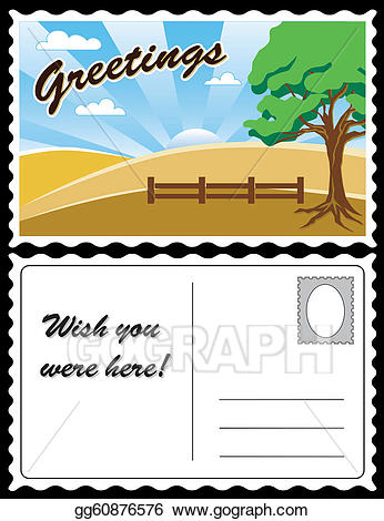 Clip art vector country. Postcard clipart postal