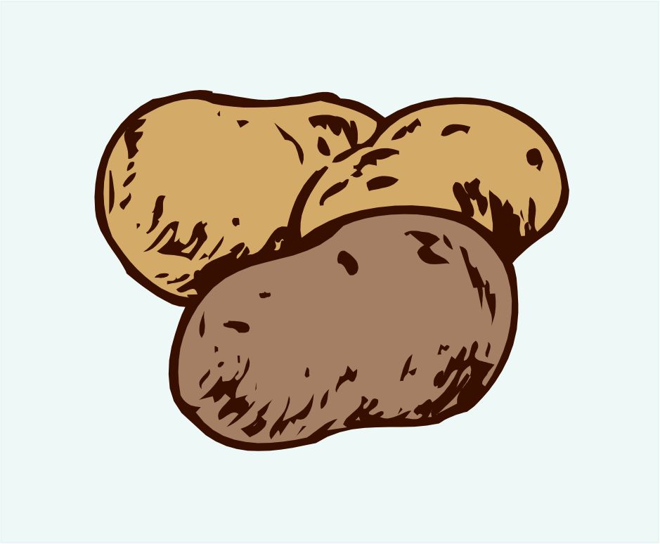 potato clipart brown potato