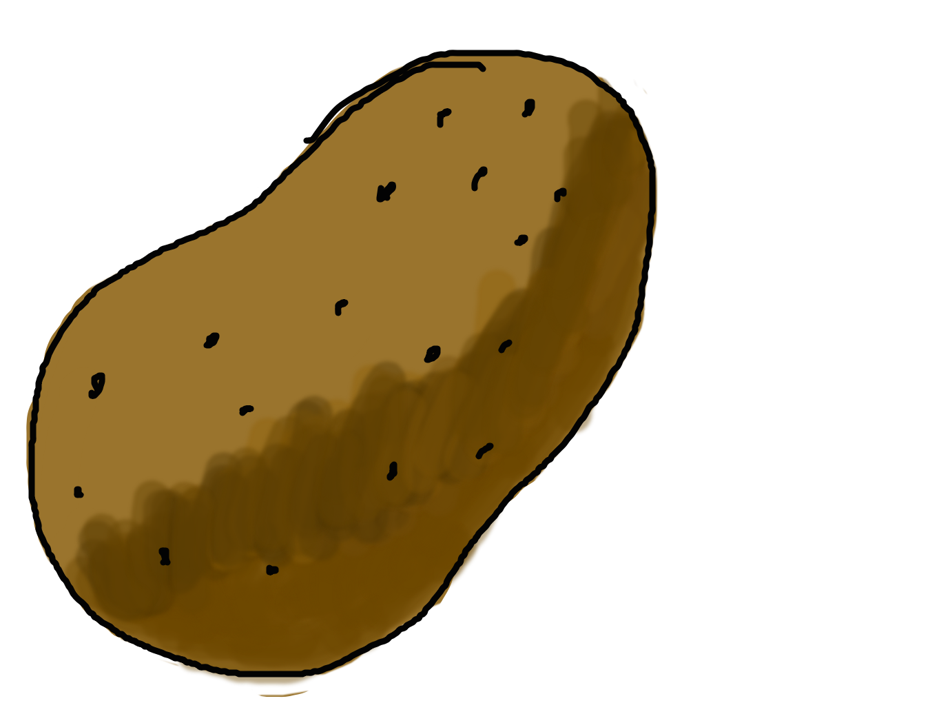 potato clipart draw
