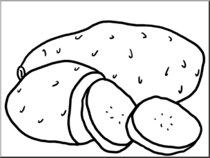 potato clipart line art