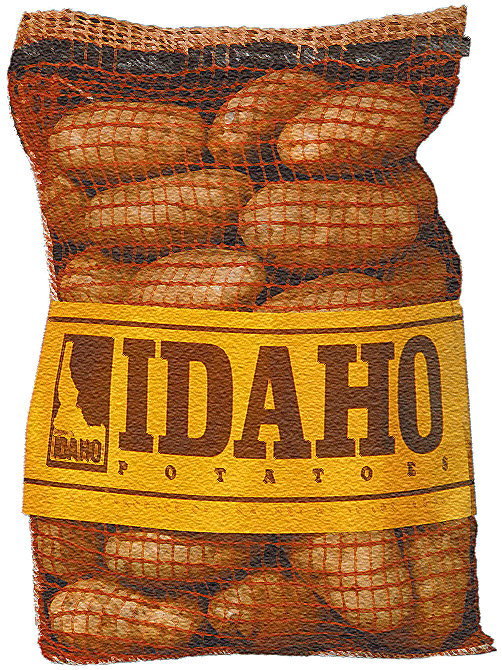 Potato clipart potato idaho. Potatoes lb bag clip