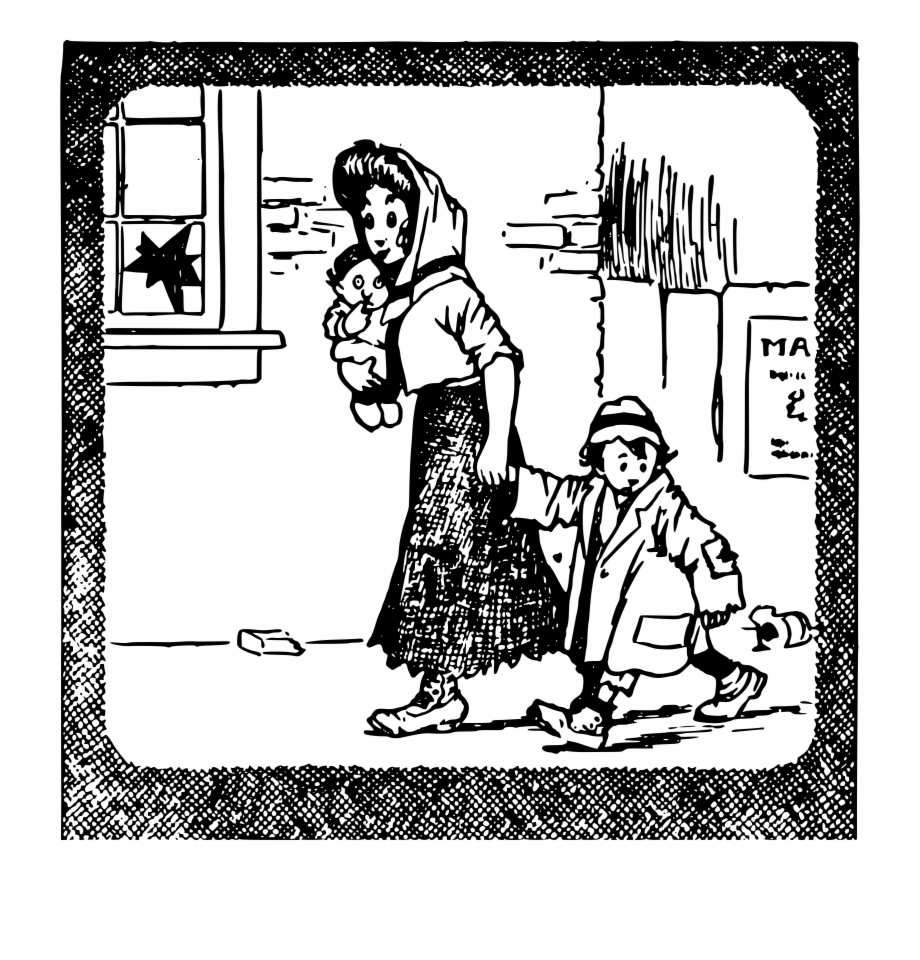 poverty clipart black and white