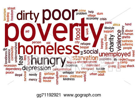 Poverty clipart hopeless. Word cloud stock illustration