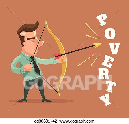 Poverty clipart illustration. Eps vector stop stock