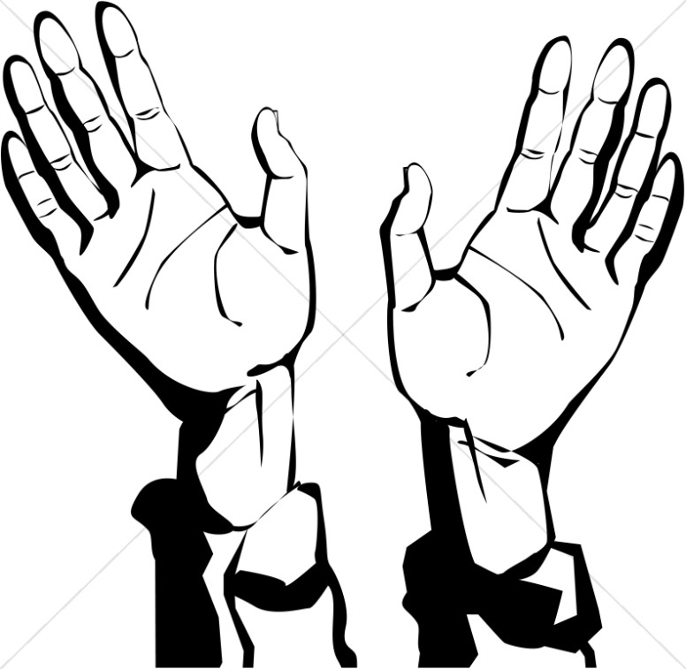 Finger clipart blessing hand. Hands giving praise and