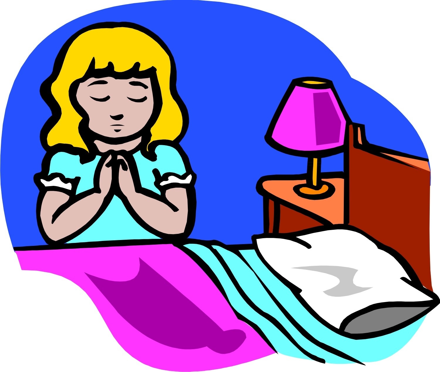 pray clipart bedtime prayer